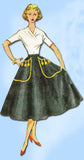 1950s Misses Simplicity Sewing Pattern 4301 Simple to Make Circle Skirt FF 26 W