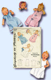 1940s Vintage Simplicity Sewing Pattern 4324 Sweet WWII Infant Baby Layette Set