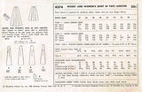 1950s Vintage Simplicity Sewing Pattern 4374 Uncut Simple Misses Skirt Sz 24 W