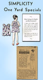 1920s Vintage Simplicity Sewing Pattern 440 FF Baby Girls Bloomer Dress Sz 1 1/2 - Vintage4me2