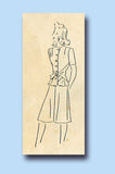 1940s Vintage Simplicity Sewing Pattern 4430 Misses WWII Suit Tie Jacket Sz 29 B