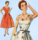 1950s Vintage Simplicity Sewing Pattern 4634 Misses Cocktail Dress