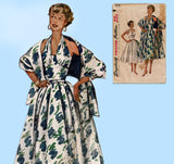 Simplicity 4711: 1950s Stunning Misses Halter Dress 32 B Vintage Sewing Pattern