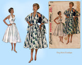 Simplicity 4711: 1950s Stunning Misses Halter Dress 32 B Vintage Sewing Pattern