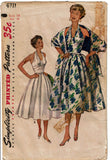 Simplicity 4711: 1950s Stunning Misses Halter Dress 32 B Vintage Sewing Pattern