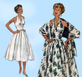 Simplicity 4711: 1950s Stunning Misses Halter Dress 32 B Vintage Sewing Pattern