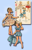 1950s Vintage Toddler Girls Play Suit 1953 Simplicity Sewing Pattern 4755 Size 4