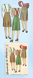 1940s Vintage Simplicity Sewing Pattern 4824 Plus Size WWII Pleated Skirt 32 W