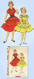 1950s Vintage Simplicity Sewing Pattern 4868 FF Toddler Girl's Squaw Dress Sz 4