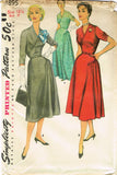 1950s Misses Simplicity Sewing Pattern 4895 Uncut Misses Cocktail Dress Sz 37 B