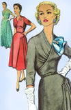 1950s Misses Simplicity Sewing Pattern 4895 Uncut Misses Cocktail Dress Sz 37 B