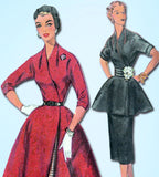 1950s Vintage Simplicity Sewing Pattern 4897 Uncut Misses Dress or Tunic Sz 30 B