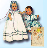 Simplicity 4910: 1950s Cute 13 Inch Baby Doll Clothes Set Vintage Sewing Pattern