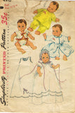 Simplicity 4910: 1950s Cute 13 Inch Baby Doll Clothes Set Vintage Sewing Pattern