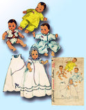 Simplicity 4910: 1950s Cute 13 Inch Baby Doll Clothes Set Vintage Sewing Pattern