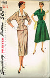 1950s Vintage Simplicity Sewing Pattern 4963 Uncut Misses Midcentury Suit Sz 12