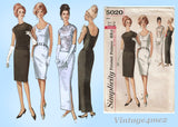 Simplicity 5020: 1960s Stunning Misses Cocktail Dress 38B Vintage Sewing Pattern