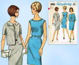 1960s Vintage Simplicity Sewing Pattern 6461 Uncut Misses Dress and Jacket Sz 36 B