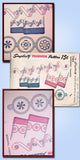 1940s Vintage Simplicity Embroidery Transfer 7384 Geometric Pillowcase Motifs