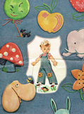 1940s Simplicity Embroidery Transfer 7411 Uncut Toddlers Applique Knee Patches