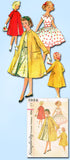 1950s Vintage Simplicity Sewing Pattern 1934 Little Girls Dress and Coat Size 7