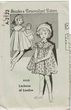 1950s Vintage Spadea Sewing Pattern A-2122 Sweet Designer Toddler Dress