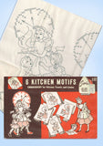 1940s Vintage Superior Embroidery Transfer 132 Uncut DOW Wife Tea Towels - Vintage4me2