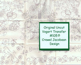 1960s Vintage Jacboean Crewel Motifs Uncut Vogart Embroidery Transfer 105B