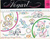 1950s Vintage Vogart Embroidery Transfer 274 Uncut Angel in the Box Baby Motifs