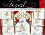 1950s Vintage Vogart Embroidery Transfer 668 Uncut Kitchen Angel DOW Tea Towels