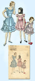 1940s Vintage Toddler Girls Ruffled Dress Vogue Sewing Pattern 2568 Sz6 24B