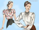 Vogue 5662: 1940s Stunning Uncut Misses Easy Blouse 32 B Vintage Sewing Pattern