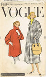 1950s Vintage Vogue Sewing Pattern 9149 Misses Swagger Coat 2 Lengths Sz 12 32B