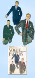 1950s Vintage Vogue Sewing Pattern 9445 Men's Sports Coat or Jacket Sz 38 Chest