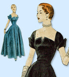 1950s Original VTG Vogue Special Design Pattern S-4135 Misses Evening Gown 38 B