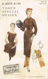 1950s Vintage Vogue Special Design Sewing Pattern S-4519 Dress and Jacket Sz 32B